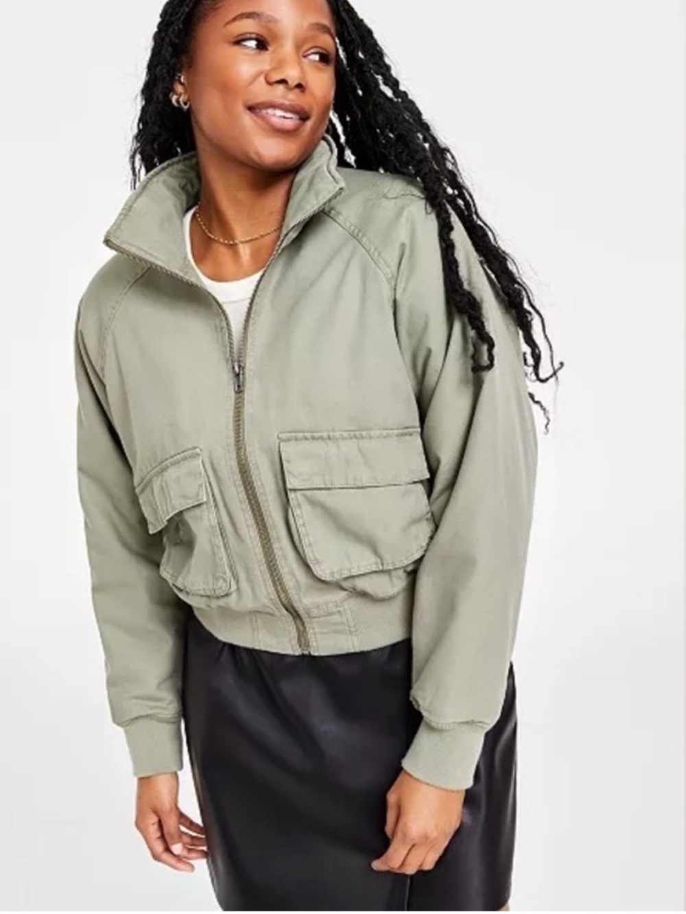 And Now This (Macy’s) Olive Green Jacket
